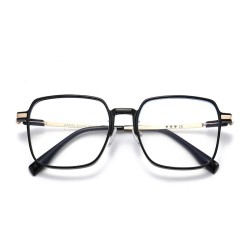 Black framed metal rimmed glasses